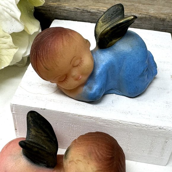 Vintage Soft Plastic Christmas Sleeping Baby Angels Small - Picture 6 of 7
